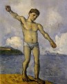Bañista con los brazos extendidos Paul Cezanne Desnudo impresionista